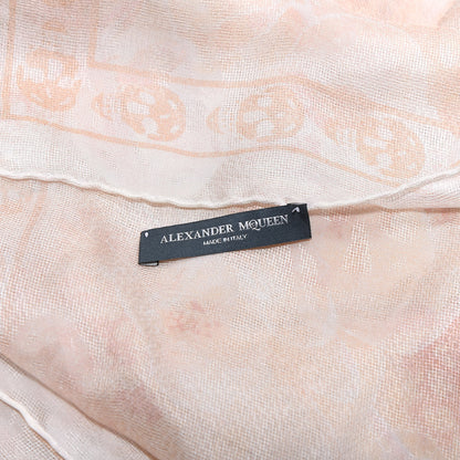 Alexander McQueen Silk Chiffon Floral Scarf Pink Multicolor 3 of 6