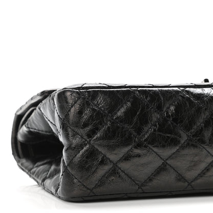 Chanel Metallic Aged Calfskin Quilted 2.55 Reissue 226 Flap Black 9 of 11