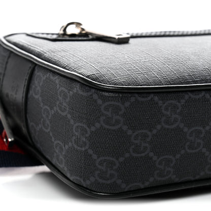 Gucci Soft GG Supreme Monogram Web Belt Bag Black Grey 9 of 10