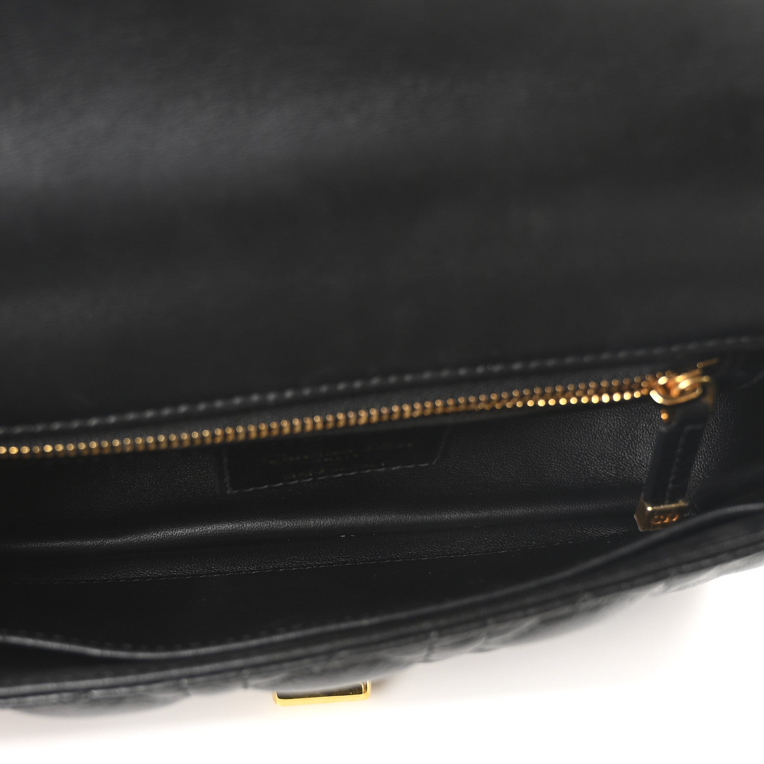 Christian Dior Calfskin Cannage Small Caro Bag Black 5 of 11