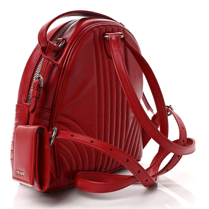 Prada Soft Calfskin Impunture Diagramme Day Backpack Fuoco 3 of 10