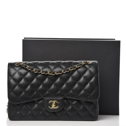 Chanel Caviar Quilted Jumbo Double Flap Black 10 of 10