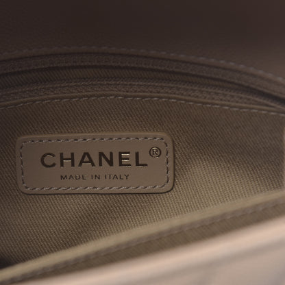 Chanel Caviar Chevron Quilted Mini Coco Handle Flap Beige 6 of 10