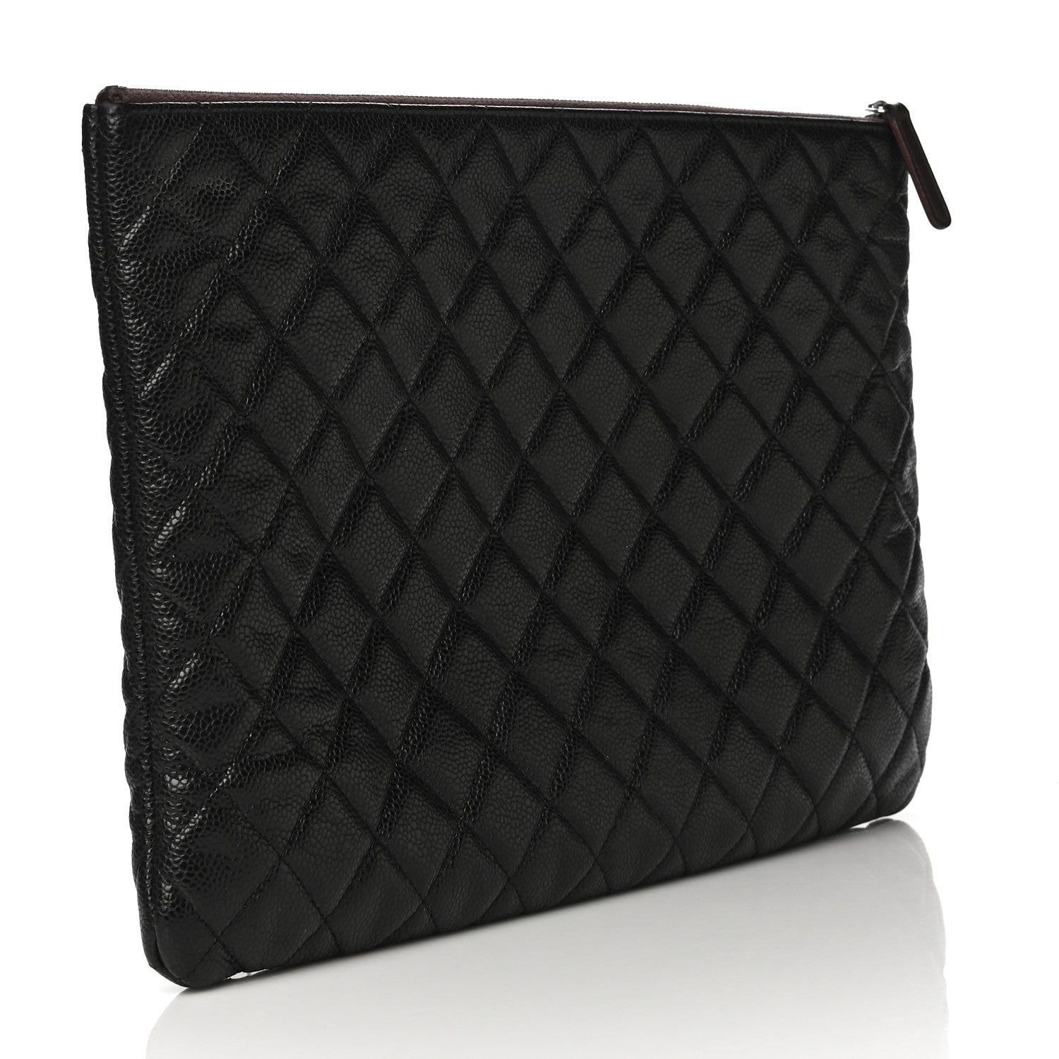 Chanel Caviar Quilted Large Cosmetic Case Black 3 of 10