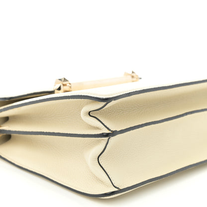 Valentino Garavani Grainy Calfskin Embossed VLTN Uptown Top Handle Bag Ivory 8 of 11