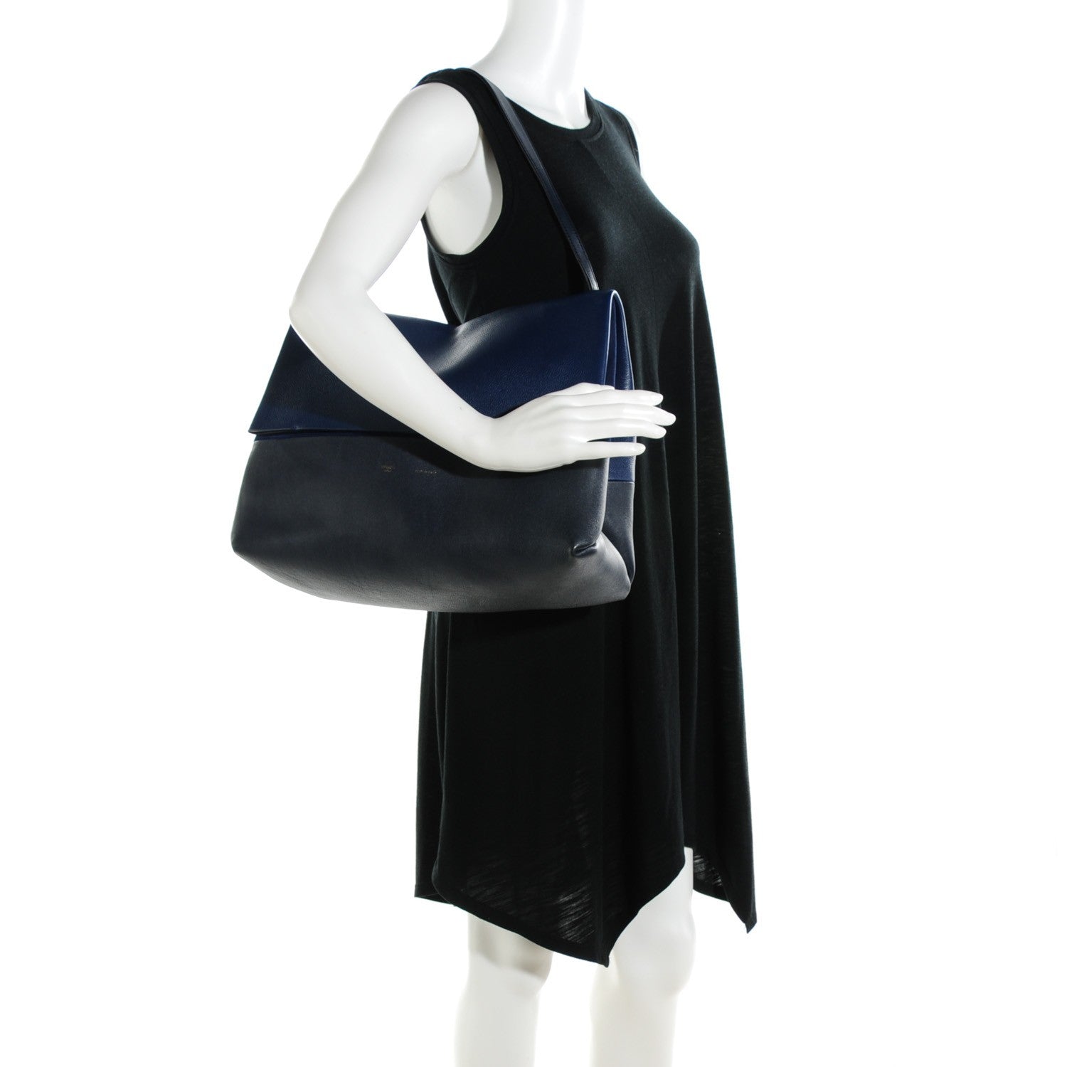 Celine Baby Calfskin All Soft Shoulder Bag Ink 2 of 7