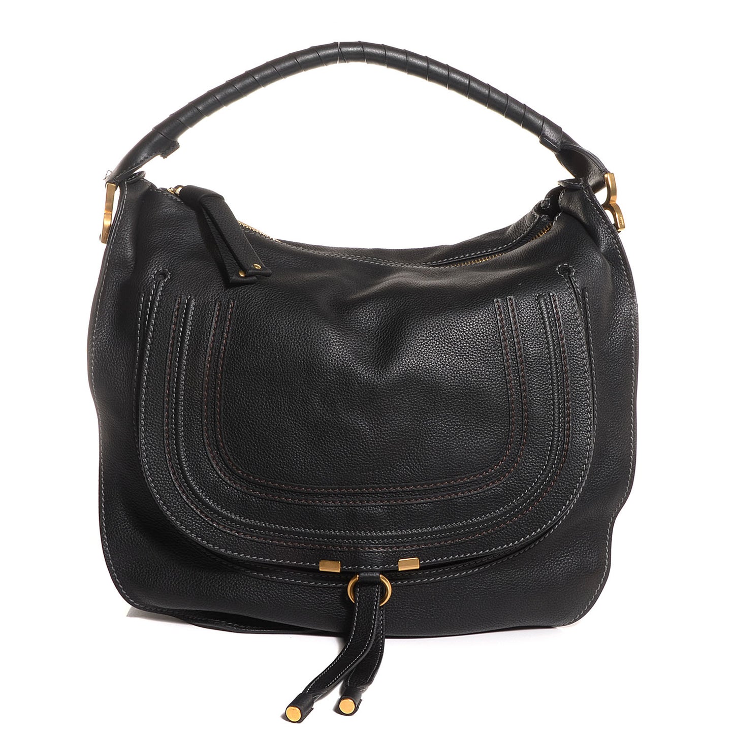 Calfskin Large Marcie Hobo Black