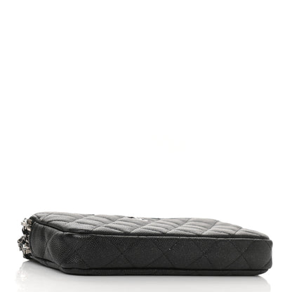 Chanel Iridescent Caviar Quilted Small Clutch With Chain Black 4 of 12