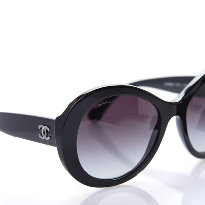 Chanel Oval CC Sunglasses 5372 Black 7 of 8