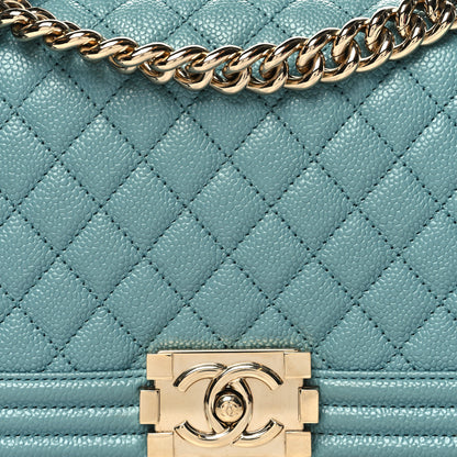 Chanel Caviar Quilted Medium Boy Flap Light Blue 8 of 10
