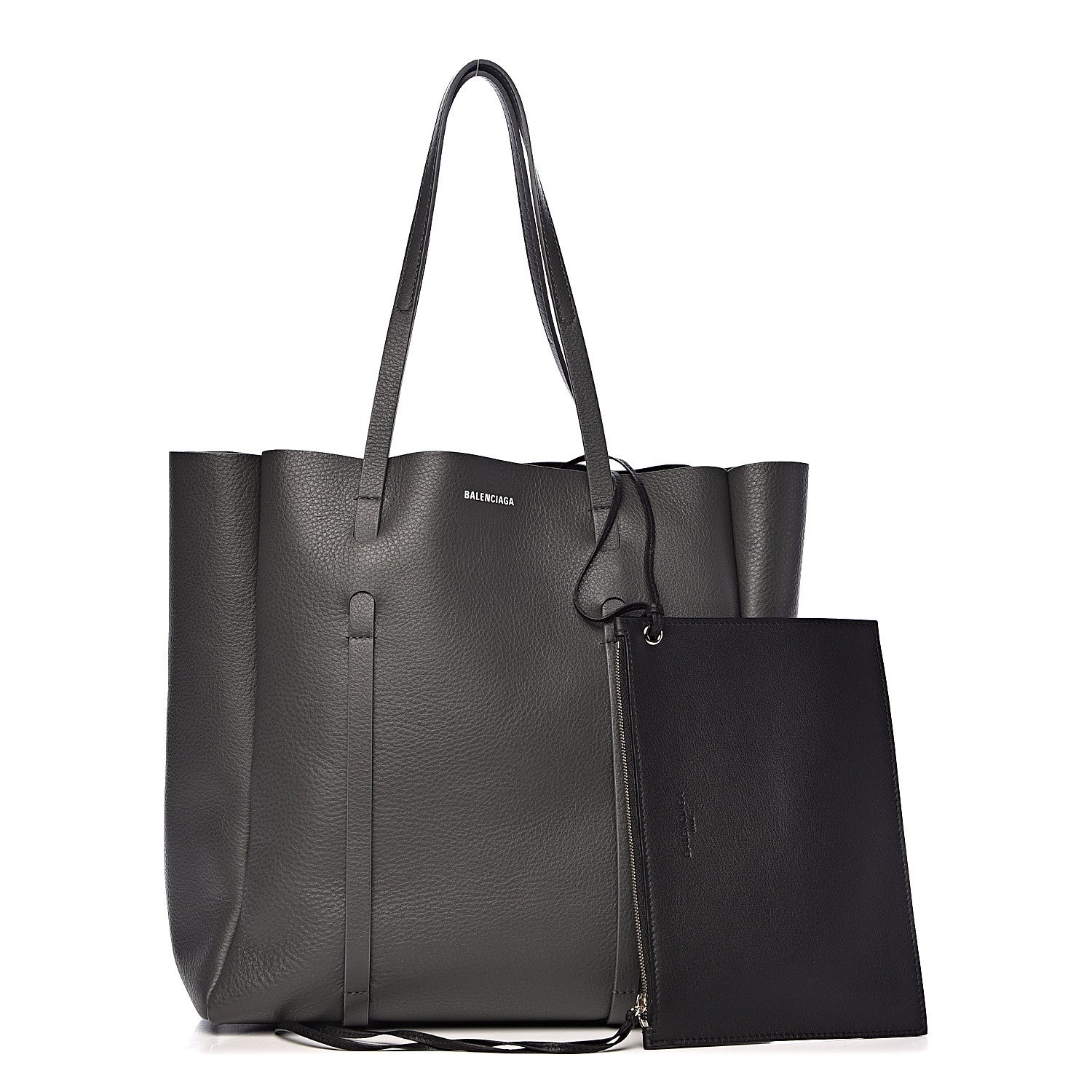 Balenciaga Veau Baltimore Double Sided Small Everyday Tote Gris Fossile Black 1 of 11