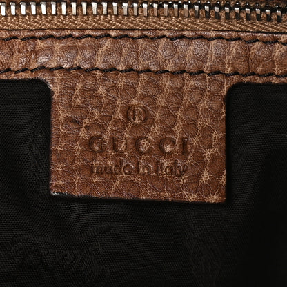 Gucci Pebbled Calfskin Large Bamboo Bar Tote Brown 7 of 11