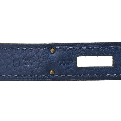Hermes Taurillon Clemence Birkin 35 Bleu Saphir 7 of 12