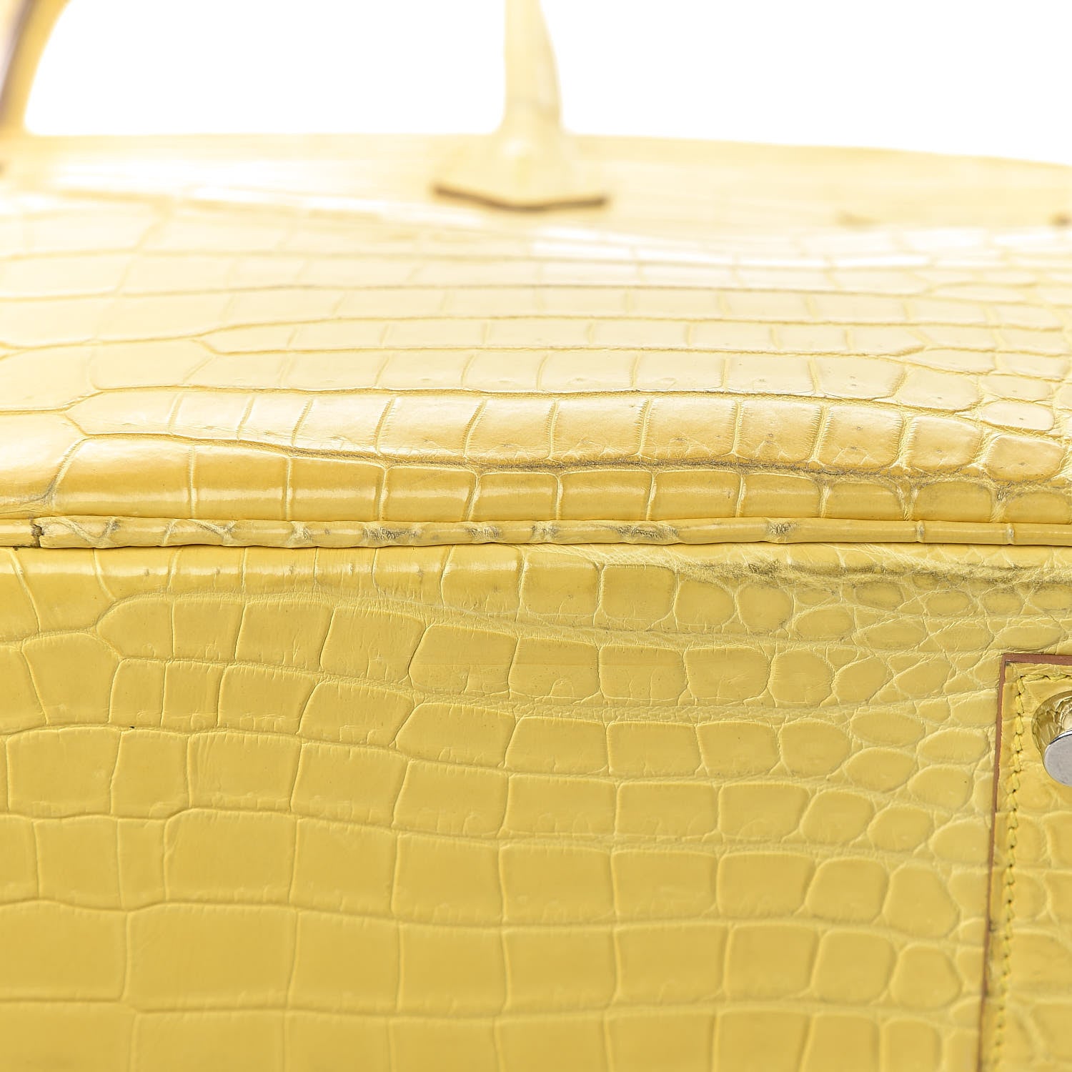 Hermes Matte Porosus Crocodile Birkin 35 Mimosa 38 of 39