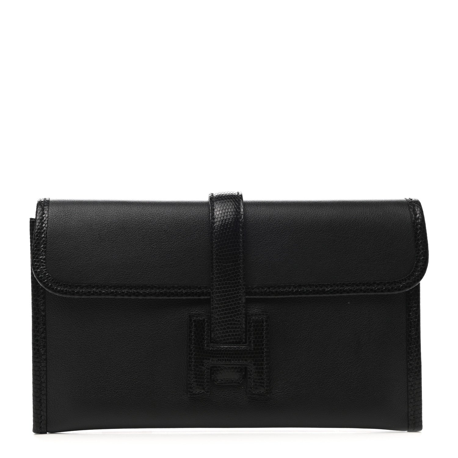 Hermes Swift Lizard Niloticus Jige Duo Black 1 of 7
