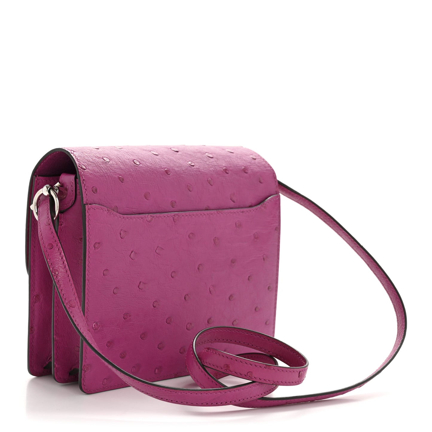 Ostrich Mini Sac Roulis Rose Pourpre