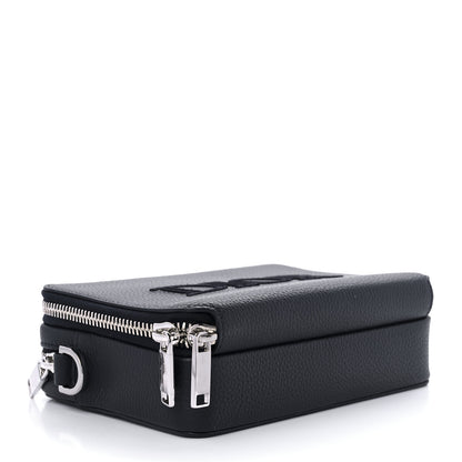 Christian Dior Grained Calfskin Pouch Navy Blue 4 of 9