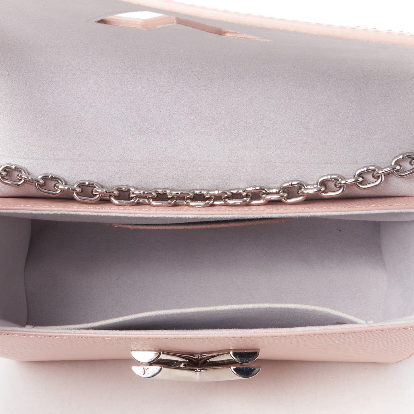 Epi Mechanical Flowers Twist Shoulder Bag MM Rose Ballerine