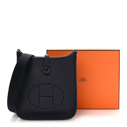 Hermes Taurillon Clemence Evelyne TPM Bleu Nuit 10 of 10