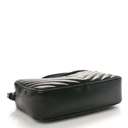 Saint Laurent Calfskin Matelasse Monogram Lou Camera Bag Black 4 of 12