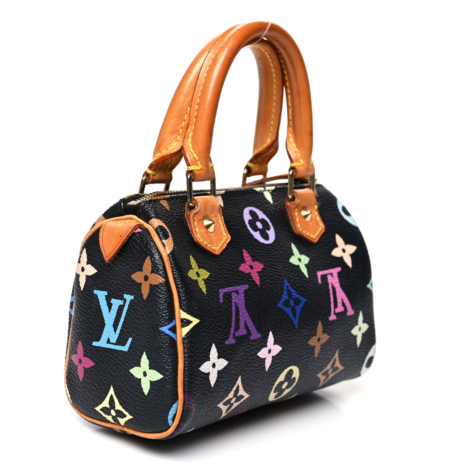 Louis Vuitton Monogram Multicolor Mini Sac HL Speedy Black 3 of 8