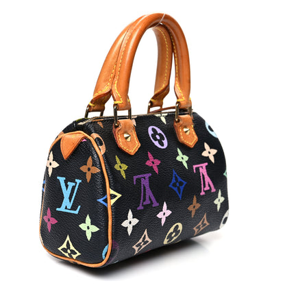 Louis Vuitton Monogram Multicolor Mini Sac HL Speedy Black 3 of 8