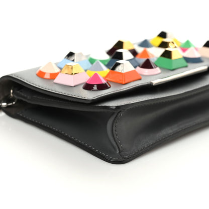 Fendi Vitello Liberty Studded Tube Wallet On Chain Asfalto Multicolor 6 of 9