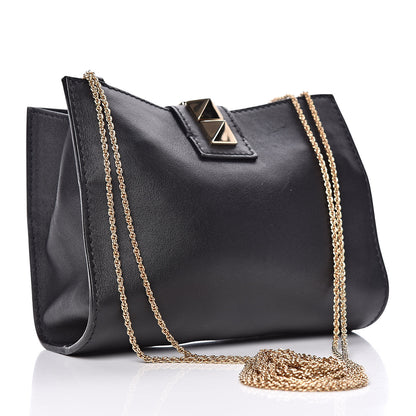 Valentino Garavani Vitello Glam Lock Rockstud Messenger Bag Black 3 of 9