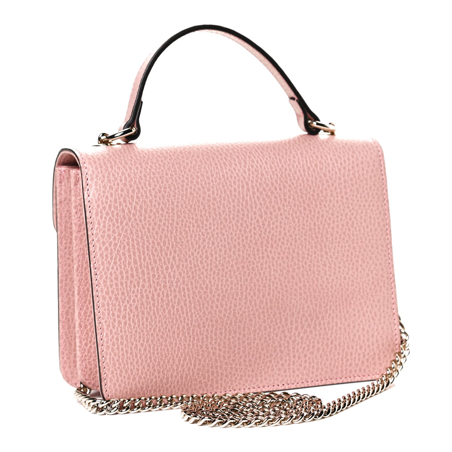 Gucci Dollar Calfskin Small Interlocking G Shoulder Bag Soft Pink 2 of 10