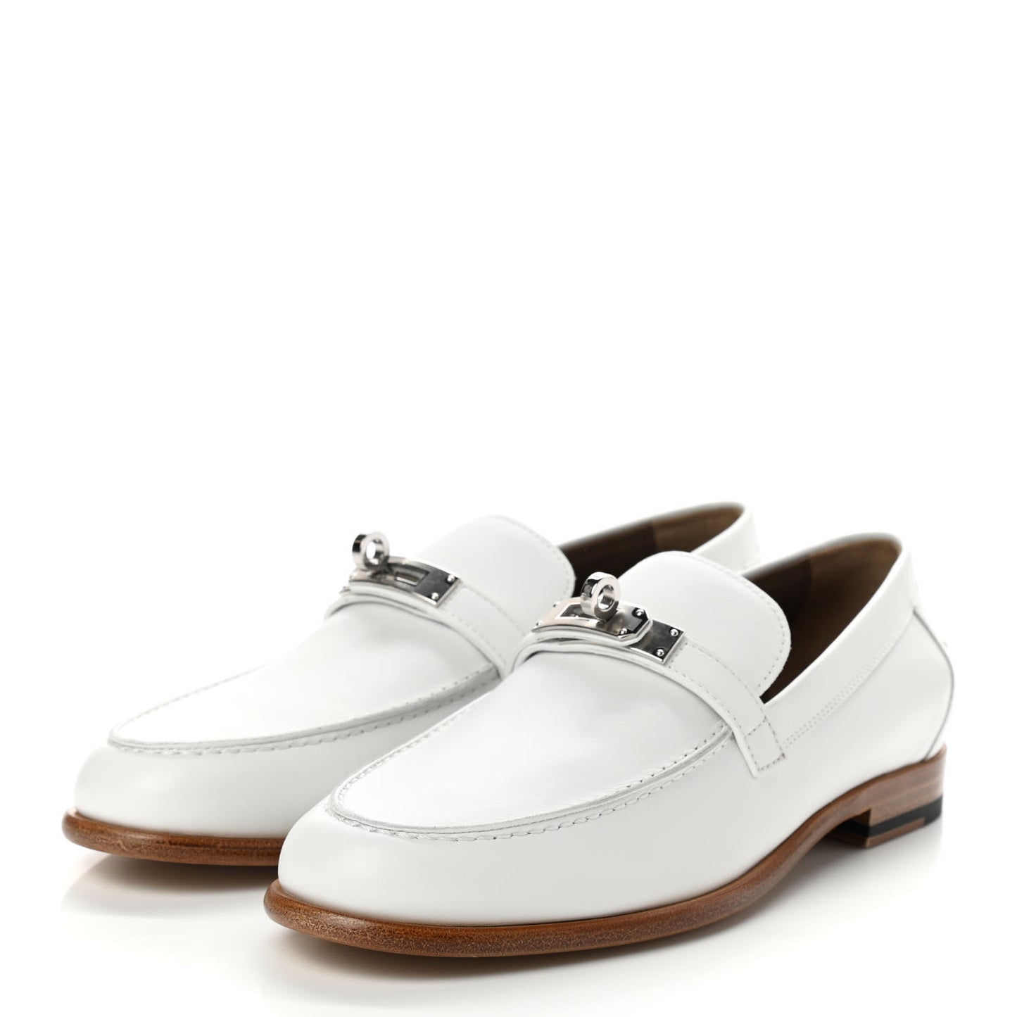 Calfskin Womens Destin Loafer 37.5 White