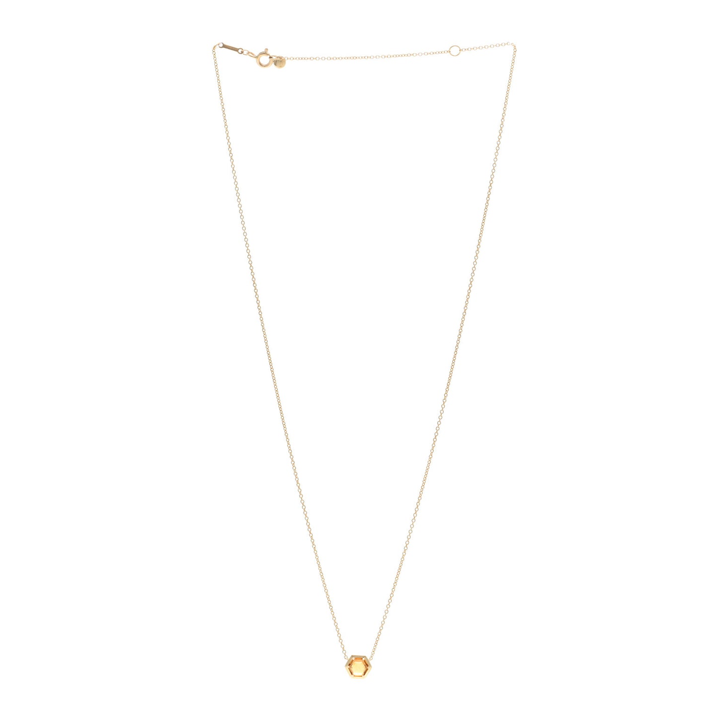 18K Yellow Gold Citrine Paloma's Studio Hexagon Pendant Necklace