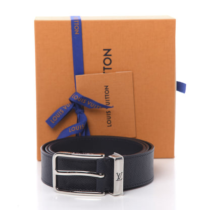 Louis Vuitton Taiga 35mm Pont Neuf Belt 100 40 Blue Marine 7 of 7
