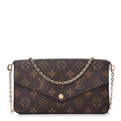 Louis Vuitton Monogram Pochette Felicie Chain Wallet Fuchsia 1 of 11