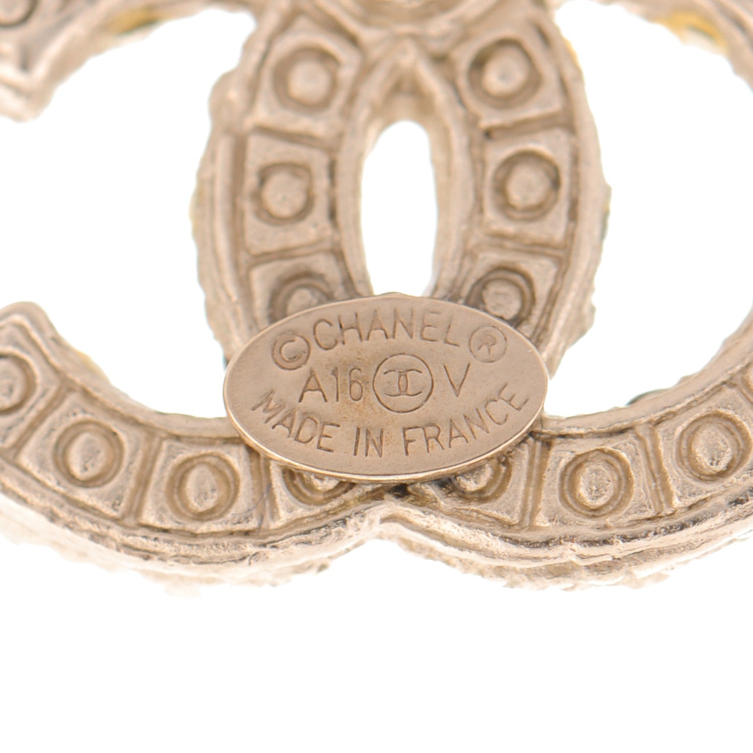Chanel Pearl CC Earrings Gold 4 of 4