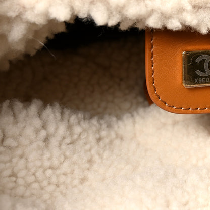 Chanel Suede Shearling Quilted Small Chanel 22 Brown White 8 of 11