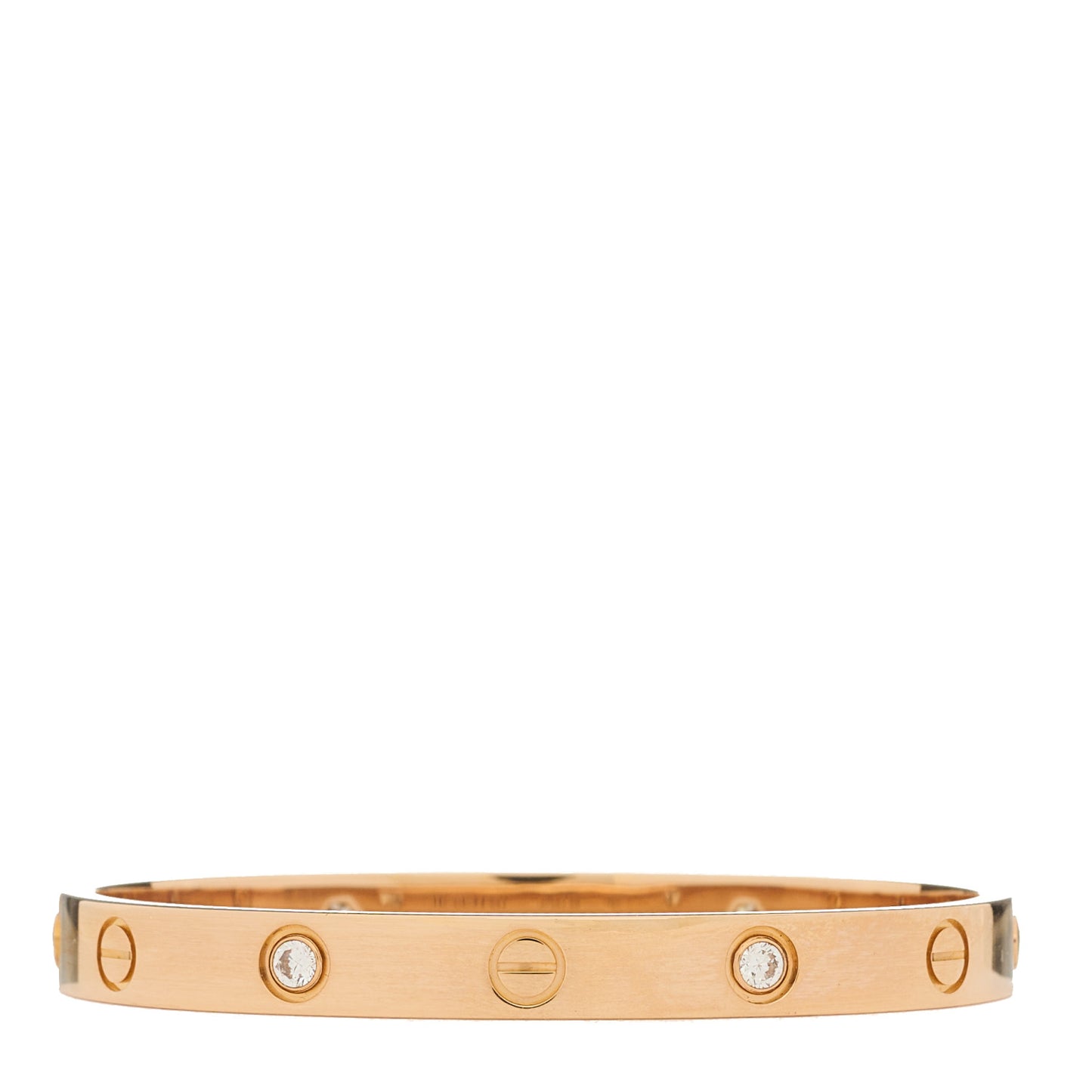 18K Pink Gold 4 Diamond LOVE Bracelet 16