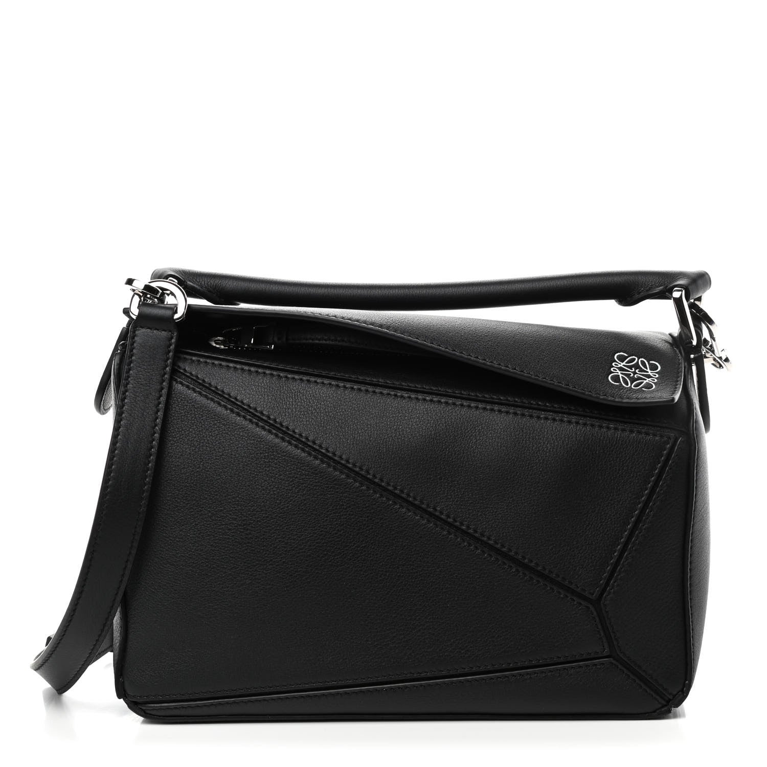 Loewe Calfskin Small Puzzle Bag Black 1 of 4