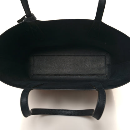 Burberry Grainy Calfskin Haymarket Check Small Reversible Tote Black 5 of 16