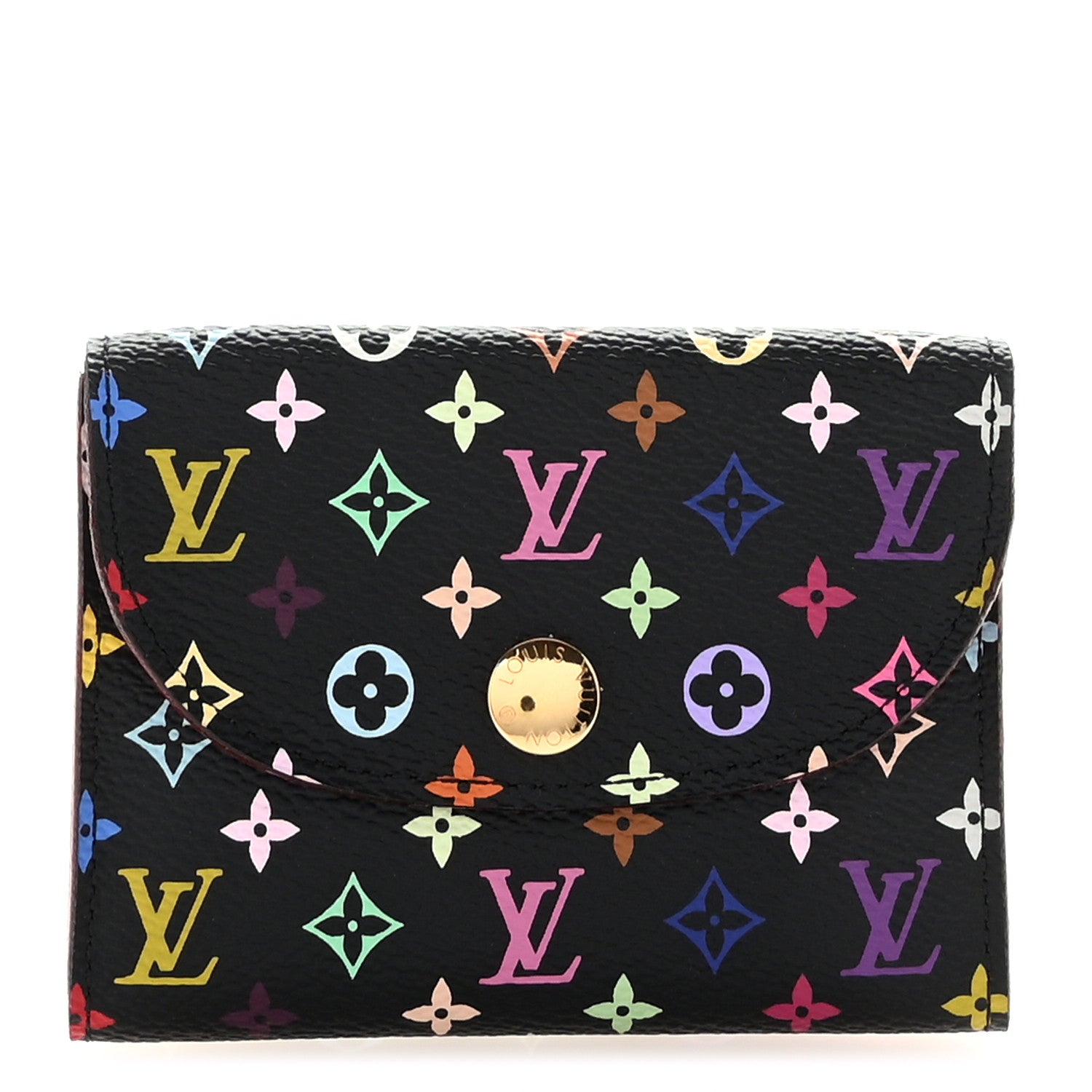 Louis Vuitton Monogram Multicolor Business Card Holder Black Grenade 1 of 7