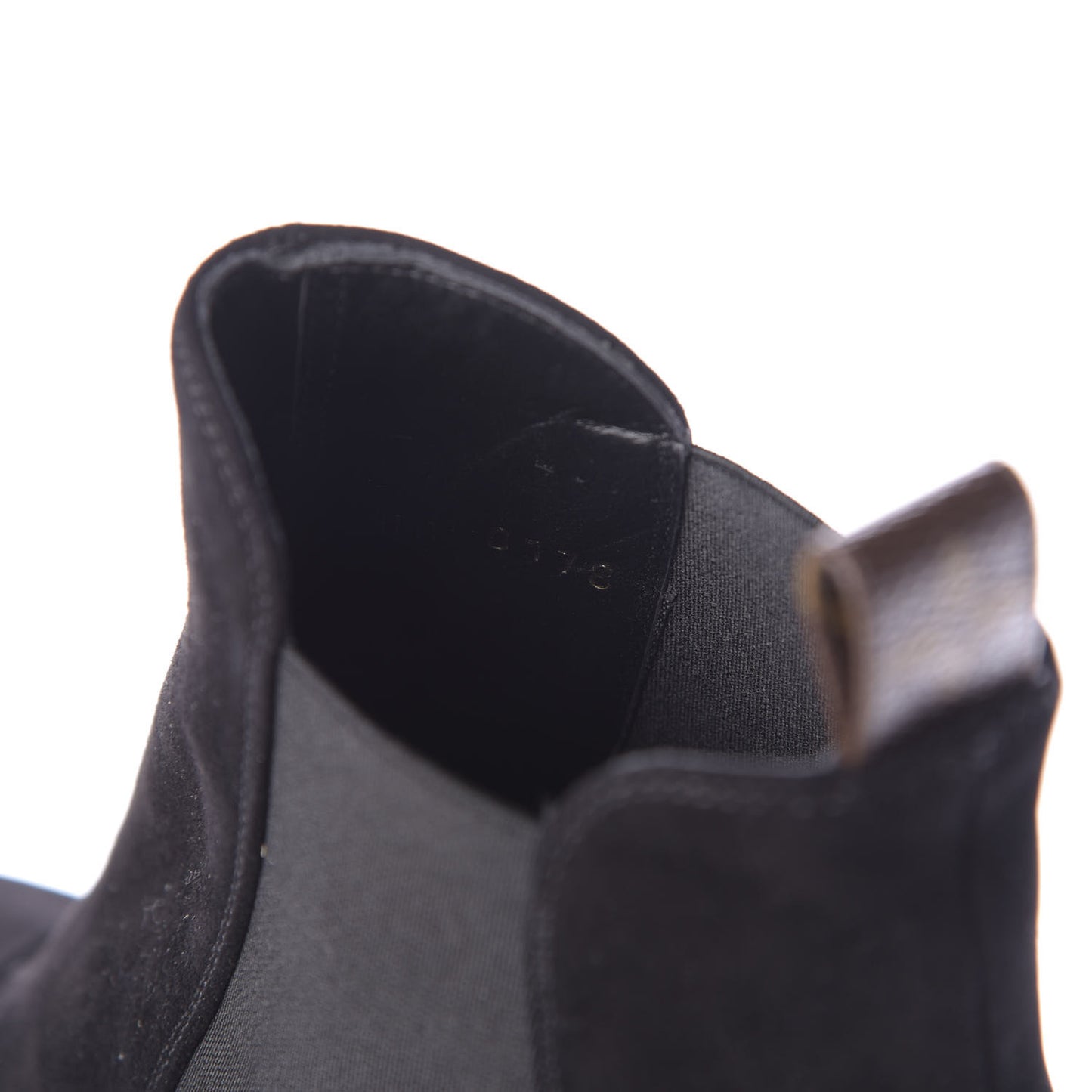 Suede Monogram Uniformes Cap Toe Chelsea 80mm Ankle Boots 41 Black