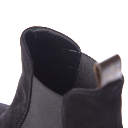 Louis Vuitton Suede Monogram Uniformes Cap Toe Chelsea 80mm Ankle Boots 41 Black 8 of 11
