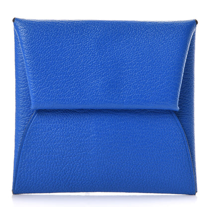 Hermes Chevre Mysore Bastia Coin Purse Bleu Hydra 1 of 9