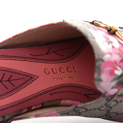 Gucci GG Supreme Monogram Blooms Womens Princetown Slippers 37 Beige Multicolor Dry Rose 8 of 11