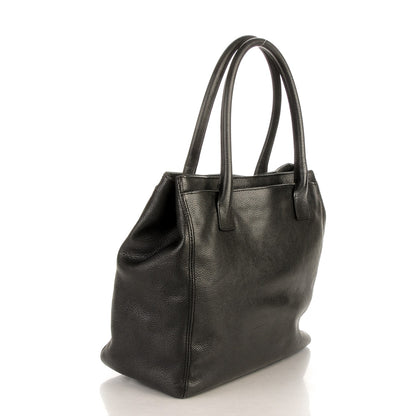 Chanel Calfskin Tall Cerf Tote Black 3 of 8