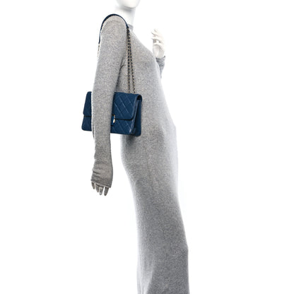 Chanel Sheepskin Quilted Beauty Lock Flap Blue 2 of 10