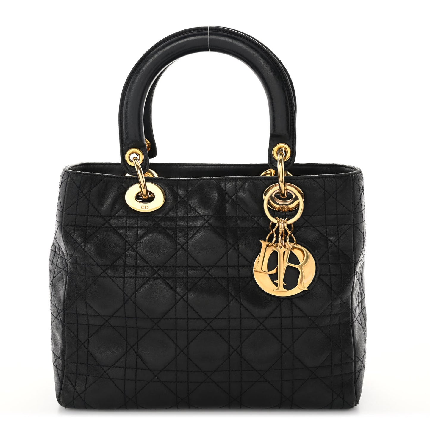 Lambskin Cannage Medium Lady Dior Black