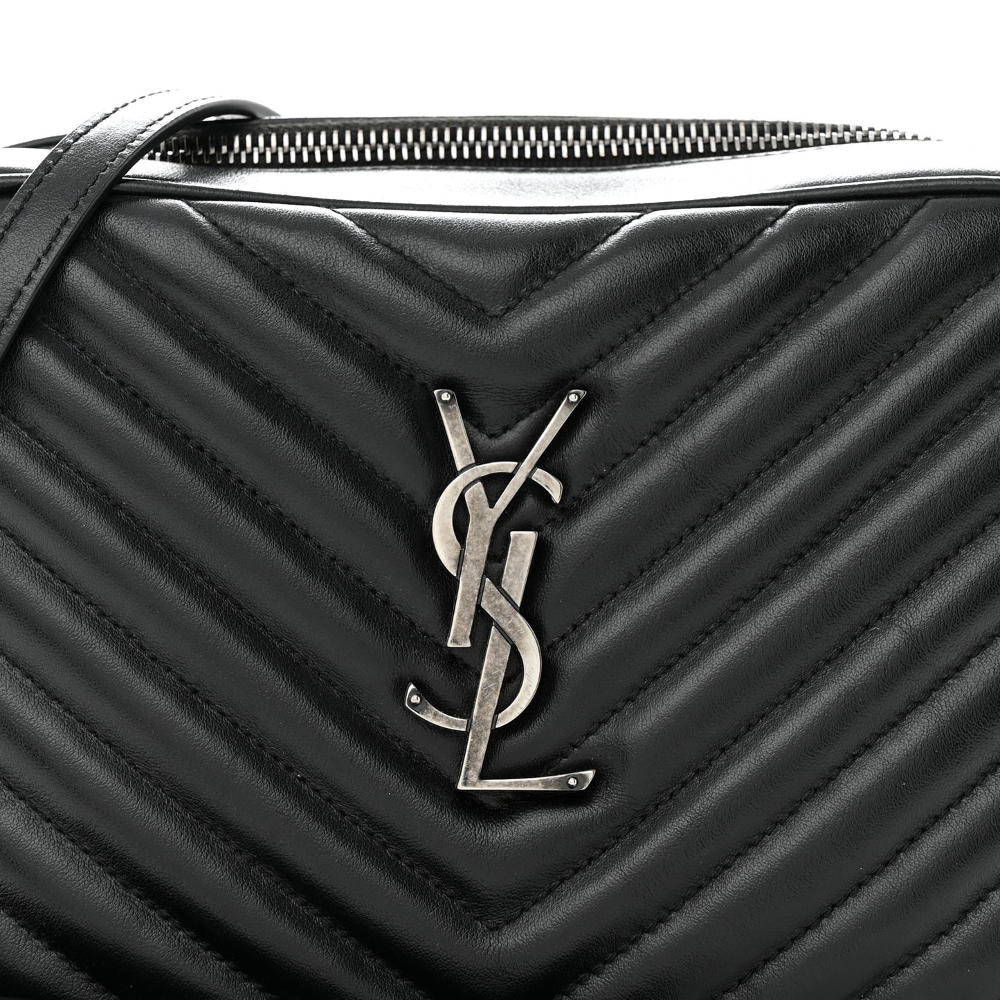Calfskin Matelasse Monogram Lou Camera Bag Black