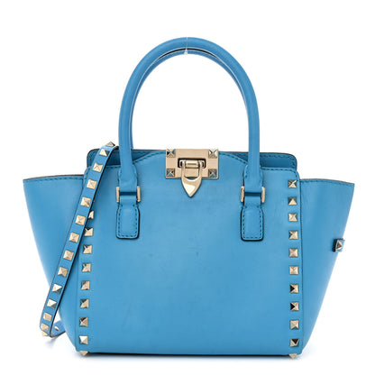 Valentino Garavani Vitello Small Rockstud Double Handle Tote Parrot 1 of 14