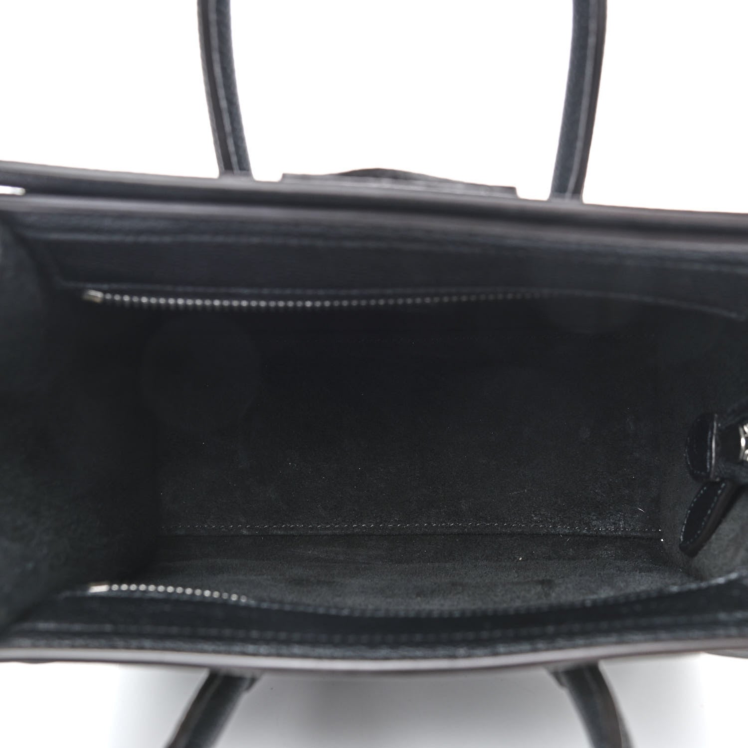 Celine Drummed Calfskin Nano Luggage Black 7 of 9