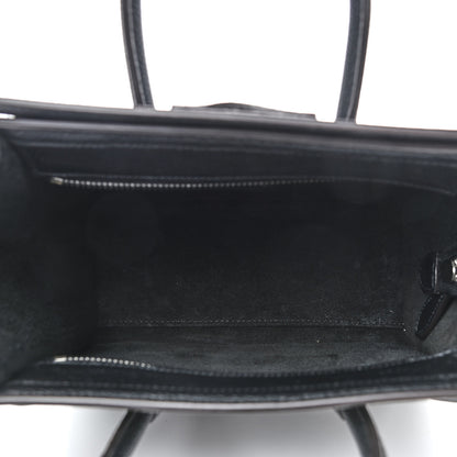 Celine Drummed Calfskin Nano Luggage Black 7 of 9